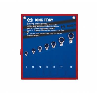 KING TONY 7 PC. Reversible Speed Wrench Set 12207MRN02