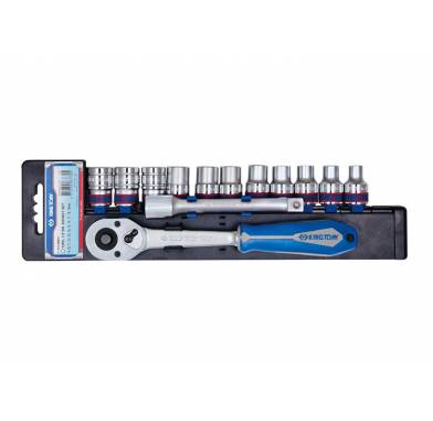 KING TONY 4415MP Impact Deep Socket Set – 1/2\" Drive, 15-Piece, 6-Point Sockets 10-32mm, Chrome Molybdenum Steel