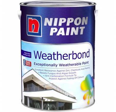 NIPPON Paint Weatherbond Outdoor White Paint 5L