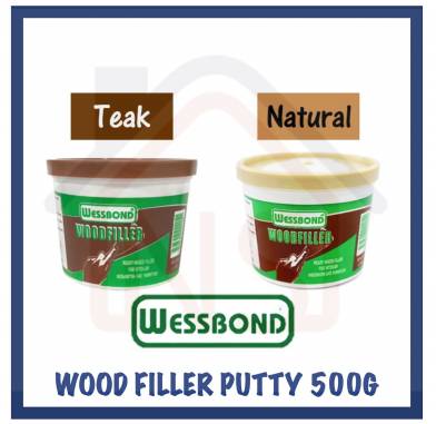 WESSBOND Wood Filler Putty 500g (Teak / Natural)
