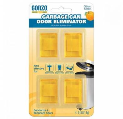 GONZO Natural Magic Garbage Can Odor Eliminator Citrus Scent (4pcs per Pack) G4153D